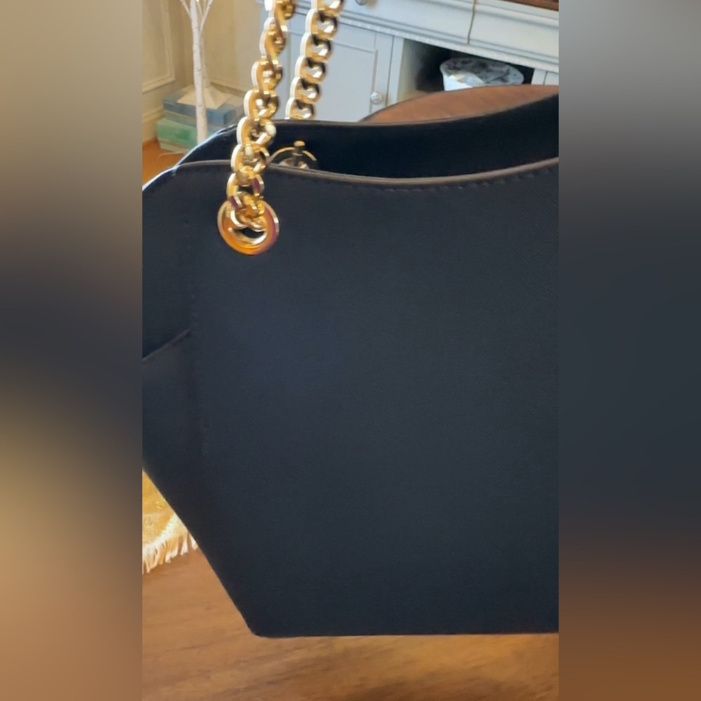 Michael Kors Blue Tote with Gold Accents - Picture 5 of 5